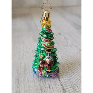 Radko tree trim slim gem long glass ornament Xmas decor
